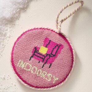 Anthropologie Furbish Studio Needlepoint Ornament - Indoorsy - New NWT